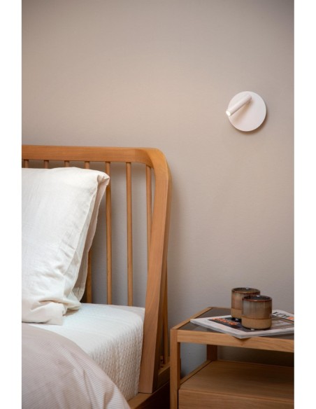 Jolijn de  Lucide- Applique murale Led rotative rechargeable blanc