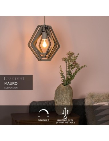 Mauro de Lucide - Suspension Chambre d'enfant 1xE27 taupe