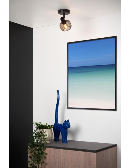 Maren de Lucide - Spot plafond/applique murale  E14 noir Mat