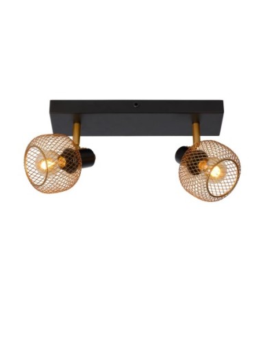 Spot plafond  2xE14 Or Mat / noir - Lucide - Maren