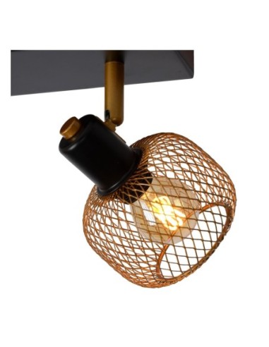 Lucide - Maren - Spot plafond  2xE14 Or Mat / noir