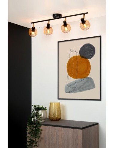 Plafonnier Led  25 W 4xE14 Or Mat / Laiton - MAREN - Lucide