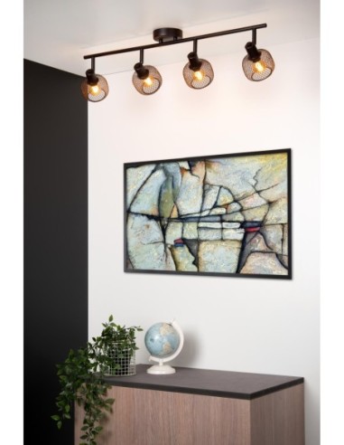 Plafonnier 25 W 4xE14 Métal Noir - MAREN - Lucide