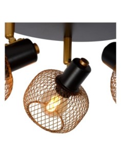Spot plafond Diam. 37 cm 3xE14 Or Mat / Laiton - Lucide - Maren 2