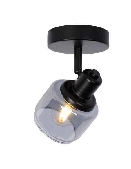 Lucide - Bjorn - Spot plafond 1xE14 noir Mat / fumé