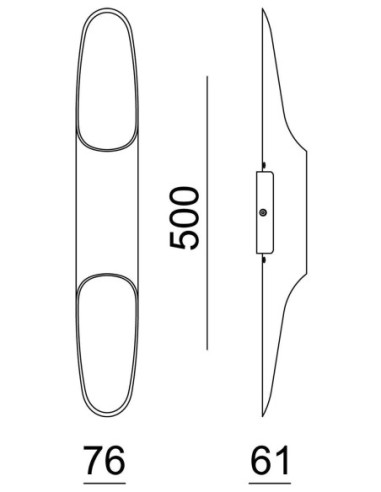 Applique intérieure Led Apodis 500 noir et or - Dekolight Leluminaireled.com