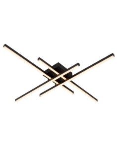 Plafonnier Led Dimmable CCT 1x42W 2700K/4000K Noir - Lucide - Novak