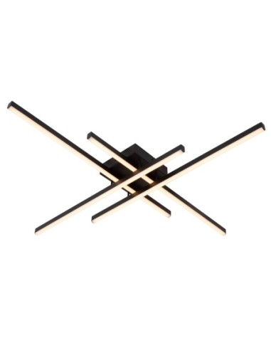 Plafonnier Led Dimmable CCT 1x42W 2700K/4000K Noir - Lucide - Novak