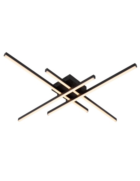 Plafonnier Led Dimmable CCT 1x42W 2700K/4000K Noir - Lucide - Novak