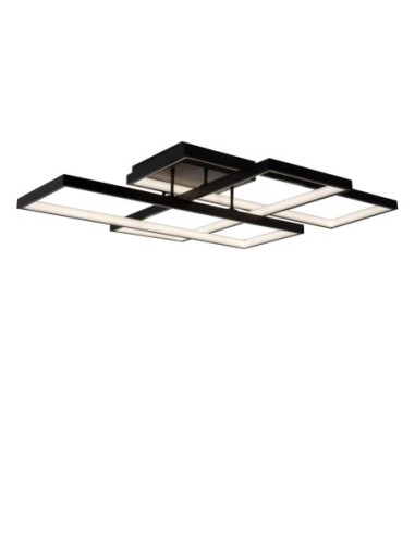 Lucide - Lokero - Plafonnier Led Dimmable CCT 1x60W 2700K/4000K Noir