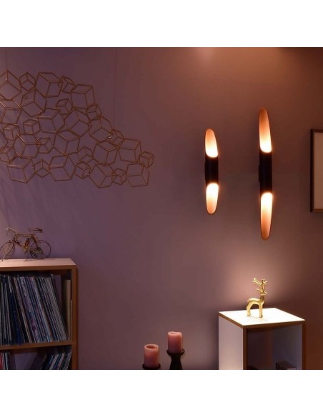 Applique intérieure Led Apodis 500 noir et cuivre - Dekolight Leluminaireled.com