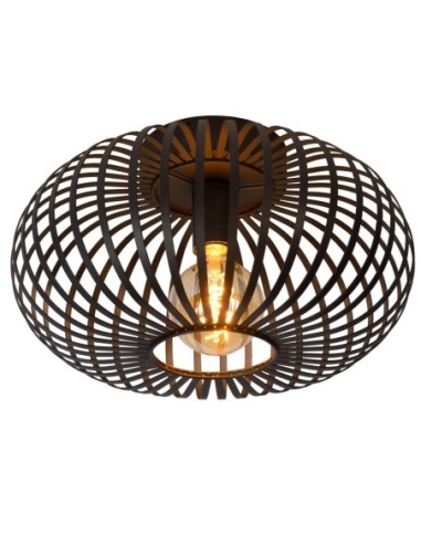 Plafonnier Diam. 39,5 cm 1xE27 noir - Lucide -  Manuela