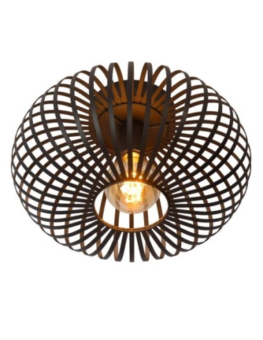 Lucide -  Manuela - Plafonnier Diam. 39,5 cm 1xE27 noir