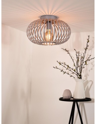 Manuela  de Lucide -  Plafonnier Diam. 39,5 cm 1xE27 Gris