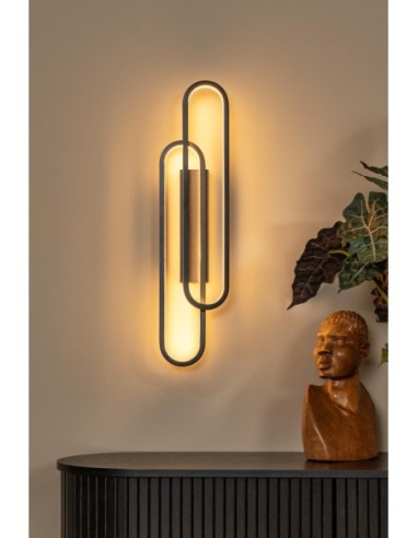 Lucide -  Thelma - Applique murale Led double  35W 2700K noire