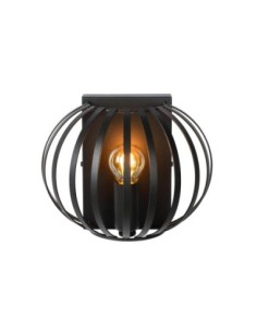 Applique murale métal 1xE14 noire - Lucide - Manuela