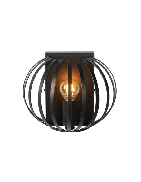 Applique murale métal 1xE14 noire - Lucide - Manuela