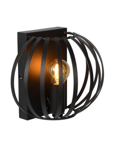 Lucide - Manuela - Applique murale métal 1xE14 noire