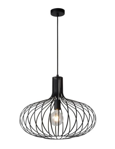 Suspension Diam. 50 cm 1xE27 noire - Lucide - Manuela