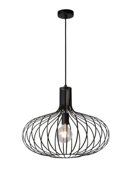 Suspension Diam. 50 cm 1xE27 noire - Lucide - Manuela