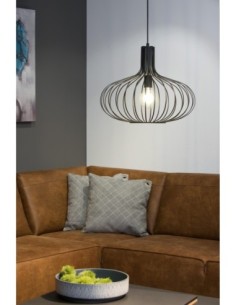 Suspension Diam. 50 cm 1xE27 noire - Lucide - Manuela 2