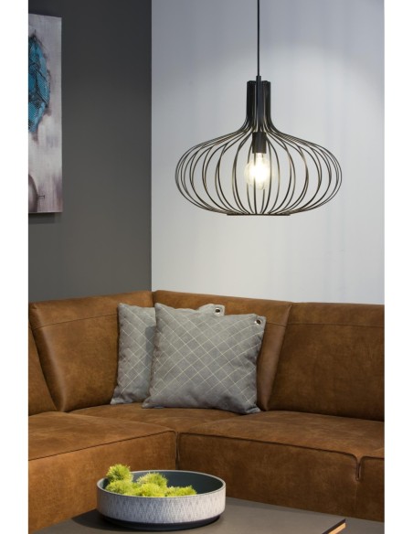 Lucide - Manuela - Suspension Diam. 50 cm 1xE27 noire