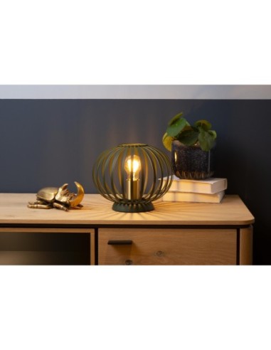 Lampe de table ou de chevet Manuela de Lucide en métal vert