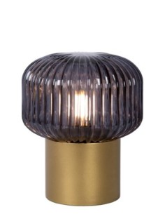 Lampe de table métal or mat et verre Diam. 16 cm 1xE14 - Lucide - Jany