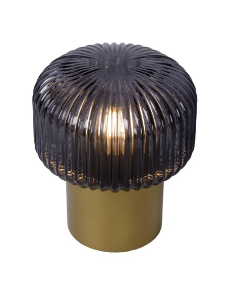 Lampe de chevet métal et verre fumé Jany de Lucide