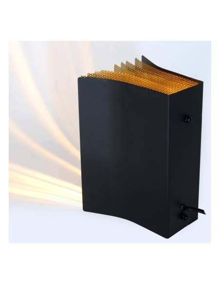 Extravaganza livret de Lucide - lampe à poser ou de chevet en métal noir et or mat