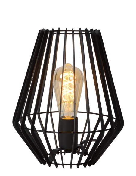 Lampe de table inclinable métal noir culot E27 - Lucide - Reda
