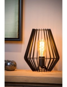 Lampe de table inclinable métal noir culot E27 - Lucide - Reda 2