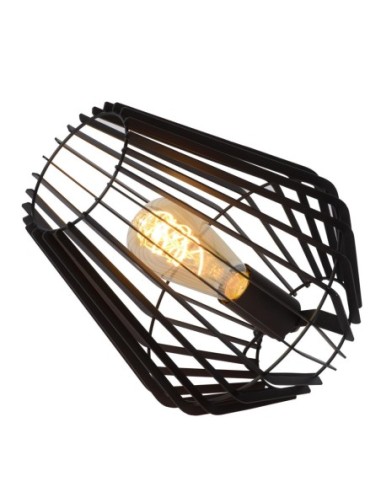 Lampe à poser en métal noir - inclinable - Reda de Lucide - Culot E27