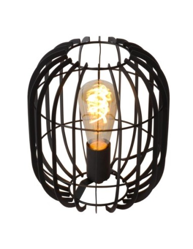 Lampe à poser Reda ronde de Lucide - métal noir - culot E27