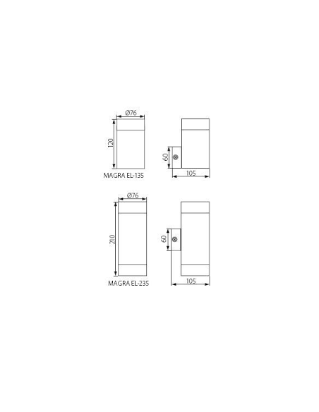 Applique extérieure Led 2xGU10 inox 35W Magra - Kanlux Leluminaireled.com