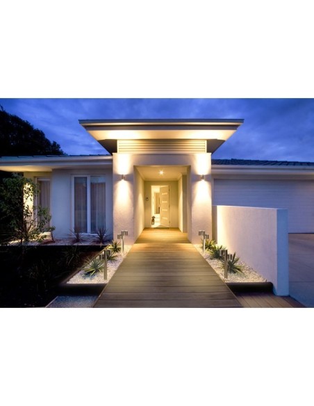 Borne Led extérieure inox 50 cm 2xGU10 Darsa - Kanlux Leluminaireled.com