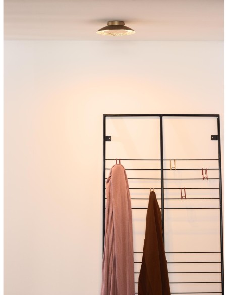 Plafonnier led intégrée - FOSKAL - Lucide - 6W , 480 lumens, 2700 K Laiton