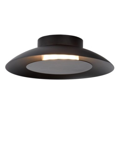 FOSKAL - Lucide -plafonnier led intégrée , 6 W, 2700 K en noir de diamètre 21,5 cm
