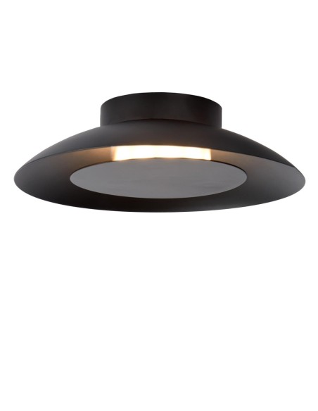 FOSKAL - Lucide -plafonnier led intégrée , 6 W, 2700 K en noir de diamètre 21,5 cm