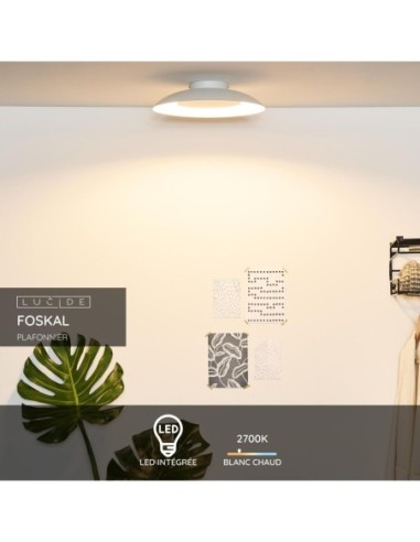 Lucide - Foskal 34,5 cm, plafonnier led 1x12W 2700K
