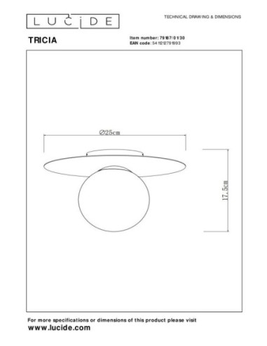 plafonnier lucide tricia