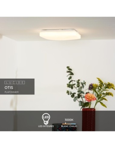 Plafonnier Led Otis de Lucide - éclairage blanc chaud - 1400 lumens
