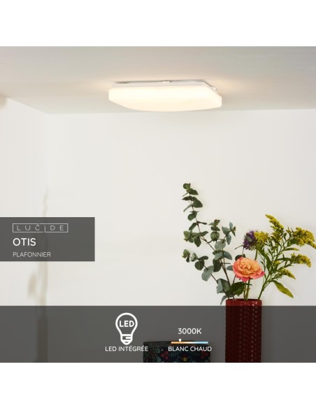 Plafonnier Led Otis de Lucide - éclairage blanc chaud - 1400 lumens