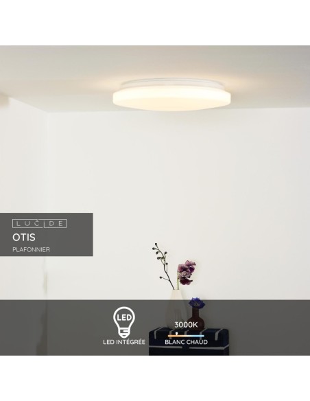 Otis de Lucide - Plafonnier Led ultra-plat - éclairage blanc chaud - 1600 lumens