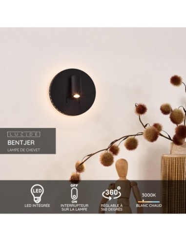 Bentjer - Lucide - applique murale 2 sources lumineuses