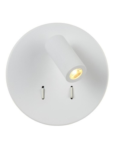 Applique murale Led avec liseuse, éclairage central et double interrupteur Bentjer de Lucide