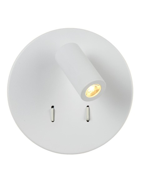 Applique murale Led avec liseuse, éclairage central et double interrupteur Bentjer de Lucide