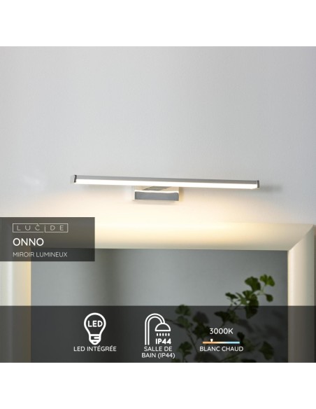 Lucide - applique de dessus de miroir Onno - éclairage blanc chaud
