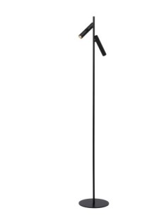 Lampadaire / lampe de lecture Diam. 23 cm LED Dim. 2x4,5W 3000K Noir - Lucide - Philon