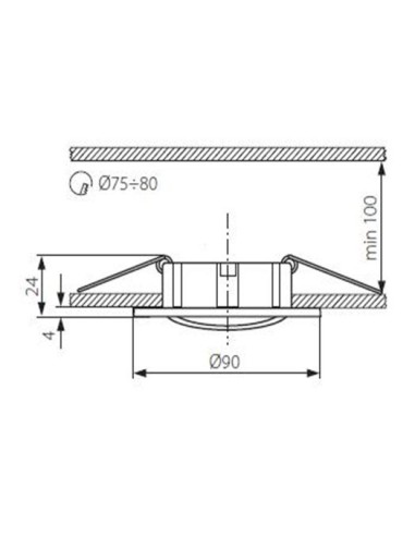 Support spot Led encastrable orientable Design rond baroque - Kanlux Leluminaireled.com